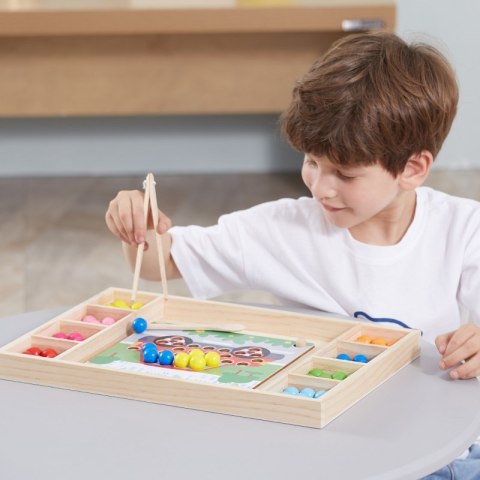 VIGA Drewniana Gra Kulki Złap i Dopasuj Układanka Montessori VIGA Drewniana Gra Kulki Złap i Dopasuj Układanka Montessori