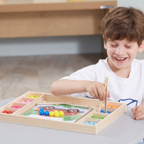 VIGA Drewniana Gra Kulki Złap i Dopasuj Układanka Montessori VIGA Drewniana Gra Kulki Złap i Dopasuj Układanka Montessori