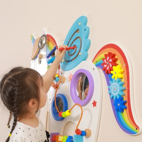 VIGA Drewniana Tablica Sensoryczna Manipulacyjna Jednorożec Certyfikat FSC Montessori VIGA Drewniana Tablica Sensoryczna Manipulacyjna Jednorożec Certyfikat FSC Montessori