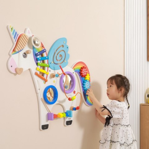 VIGA Drewniana Tablica Sensoryczna Manipulacyjna Jednorożec Certyfikat FSC Montessori VIGA Drewniana Tablica Sensoryczna Manipulacyjna Jednorożec Certyfikat FSC Montessori