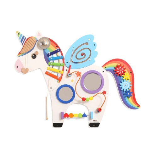 VIGA Drewniana Tablica Sensoryczna Manipulacyjna Jednorożec Certyfikat FSC Montessori VIGA Drewniana Tablica Sensoryczna Manipulacyjna Jednorożec Certyfikat FSC Montessori