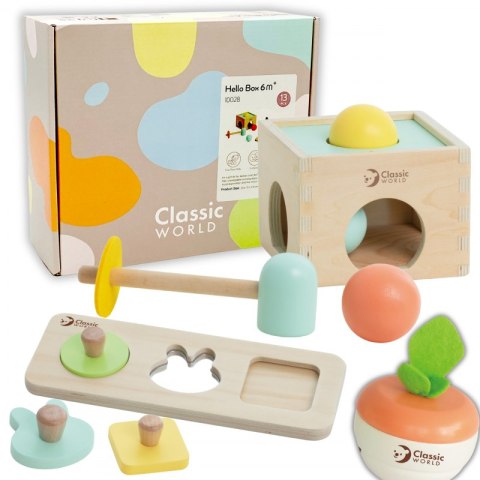 CLASSIC WORLD Pastelowy Zestaw Edukacyjny dla Dzieci Box od 6 do 12 miesiąca CLASSIC WORLD Pastelowy Zestaw Edukacyjny dla Dzieci Box od 6 do 12 miesiąca