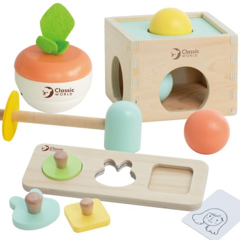 CLASSIC WORLD Pastelowy Zestaw Edukacyjny dla Dzieci Box od 6 do 12 miesiąca CLASSIC WORLD Pastelowy Zestaw Edukacyjny dla Dzieci Box od 6 do 12 miesiąca