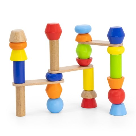 VIGA Drewniane Klocki Geometryczne Układanka 52 el. VIGA Drewniane Klocki Geometryczne Układanka 52 el.
