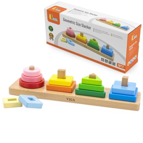 VIGA Drewniany Geometryczny Sorter Układanka VIGA Drewniany Geometryczny Sorter Układanka