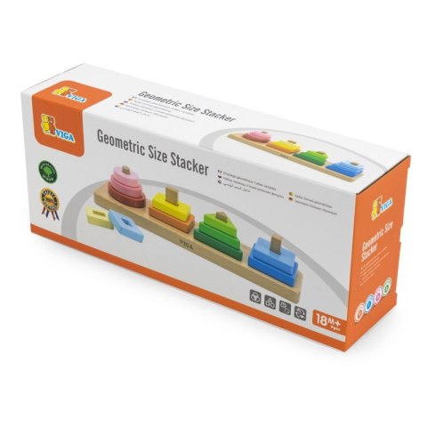 VIGA Drewniany Geometryczny Sorter Układanka VIGA Drewniany Geometryczny Sorter Układanka