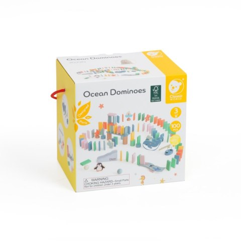 CLASSIC WORLD Drewniane Domino Tor Logiczny Przeszkód Układanka Montessori 100 el. CLASSIC WORLD Drewniane Domino Tor Logiczny Przeszkód Układanka Montessori 100 el.