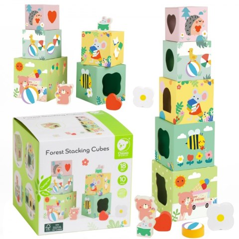 CLASSIC WORLD Układanka Kostki Box Leśna Piramidka 10 el. FSC CLASSIC WORLD Układanka Kostki Box Leśna Piramidka 10 el. FSC