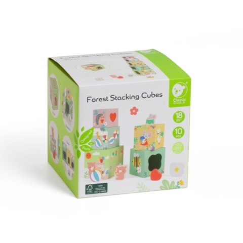 CLASSIC WORLD Układanka Kostki Box Leśna Piramidka 10 el. FSC CLASSIC WORLD Układanka Kostki Box Leśna Piramidka 10 el. FSC