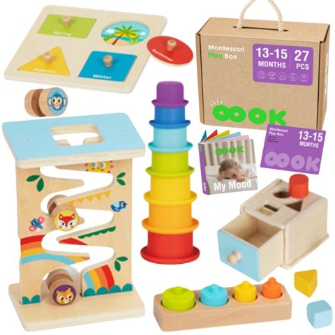 TOOKY TOY Box Pudełko XXL Montessori Edukacyjne 6w1 Sensoryczne 13-15 Mies TOOKY TOY Box Pudełko XXL Montessori Edukacyjne 6w1 Sensoryczne 13-15 Mies