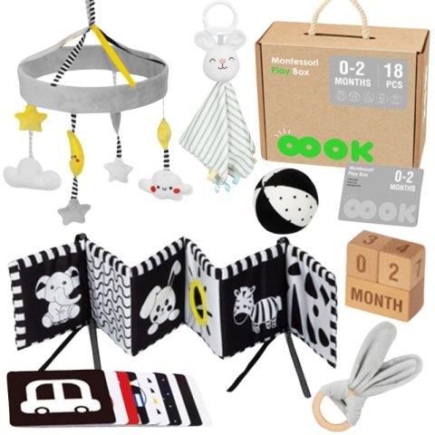 TOOKY TOY Box Pudełko XXL Montessori Edukacyjne 7w1 Sensoryczne 0-2 Mies TOOKY TOY Box Pudełko XXL Montessori Edukacyjne 7w1 Sensoryczne 0-2 Mies