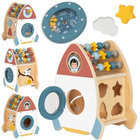 TOOKY TOY Kosmiczna Rakieta Aktywności Sorter Labirynt Drewniany TOOKY TOY Kosmiczna Rakieta Aktywności Sorter Labirynt Drewniany