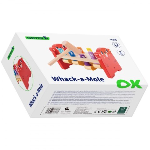 TOOKY TOY Wbijak Przebijak Drewniany Kolorowy TOOKY TOY Wbijak Przebijak Drewniany Kolorowy