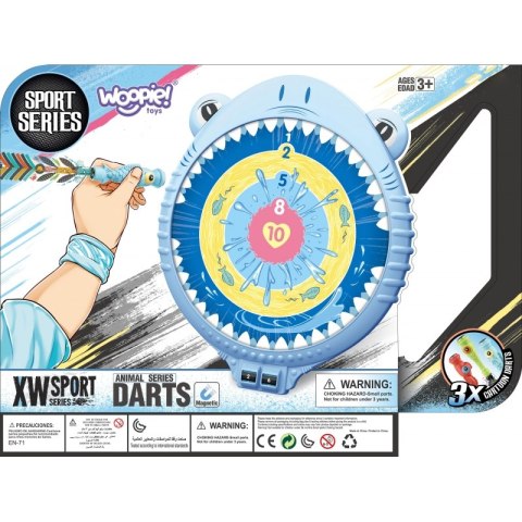 WOOPIE Magnetyczna Gra w Rzutki Dart Tarcza Wesoły Rekinek WOOPIE Magnetyczna Gra w Rzutki Dart Tarcza Wesoły Rekinek
