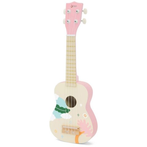 CLASSIC WORLD Drewniane Ukulele Gitara dla Dzieci Różowa CLASSIC WORLD Drewniane Ukulele Gitara dla Dzieci Różowa