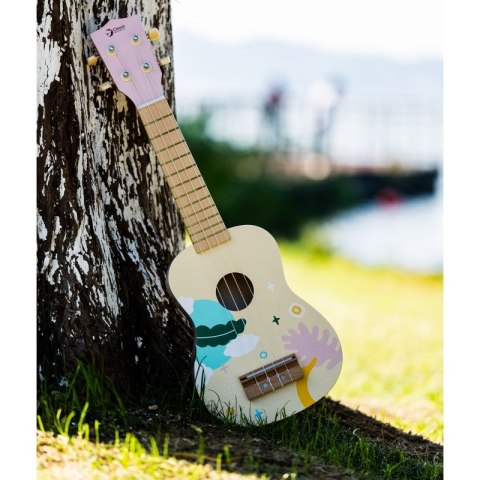 CLASSIC WORLD Drewniane Ukulele Gitara dla Dzieci Różowa CLASSIC WORLD Drewniane Ukulele Gitara dla Dzieci Różowa