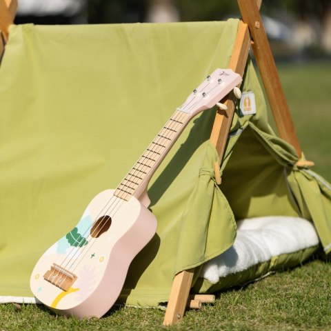 CLASSIC WORLD Drewniane Ukulele Gitara dla Dzieci Różowa CLASSIC WORLD Drewniane Ukulele Gitara dla Dzieci Różowa