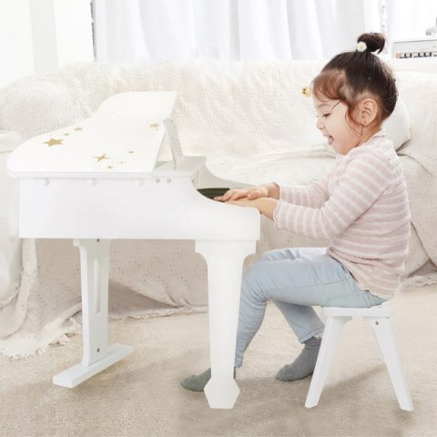 CLASSIC WORLD Duże Pianino Fortepian dla Dzieci z Krzesełkiem i Książeczką do Nauki CLASSIC WORLD Duże Pianino Fortepian dla Dzieci z Krzesełkiem i Książeczką do Nauki