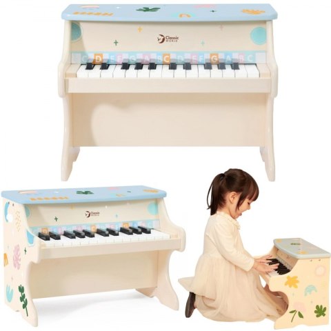 CLASSIC WORLD Pianino Muzyczne dla Dzieci Nauka Gry + Książeczka CLASSIC WORLD Pianino Muzyczne dla Dzieci Nauka Gry + Książeczka