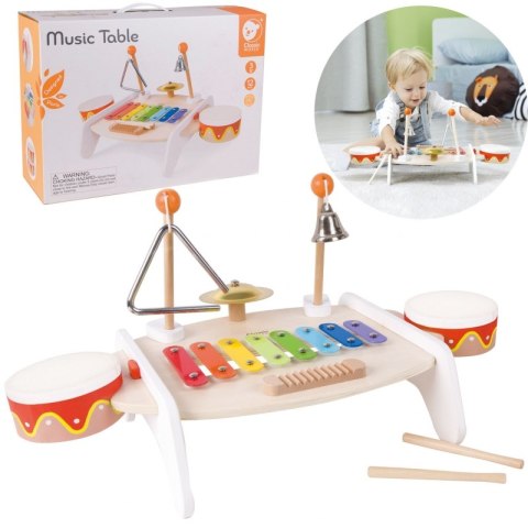 CLASSIC WORLD Zestaw Instrumenty Muzyczne dla Dzieci Ksylofon Tarka Cymbałki Bębenki Talerz Pałeczki Trójkąt Dzwonek 9 el. CLASSIC WORLD Zestaw Instrumenty Muzyczne dla Dzieci Ksylofon Tarka Cymbałki Bębenki Talerz Pałeczki Trójkąt Dzwonek 9 el.