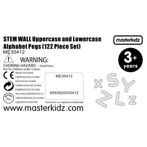 MASTERKIDZ Alfabet Zestaw Liter (Dużych i Małych) do Paneli Ściennych STEM 122 el. MASTERKIDZ Alfabet Zestaw Liter (Dużych i Małych) do Paneli Ściennych STEM 122 el.