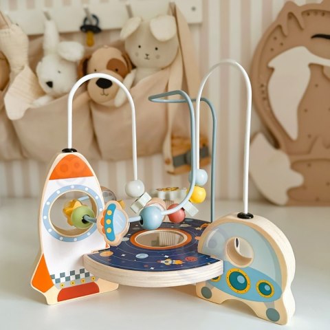 TOOKY TOY Drewniana Rakieta Pętla Motoryczna Labirynt TOOKY TOY Drewniana Rakieta Pętla Motoryczna Labirynt
