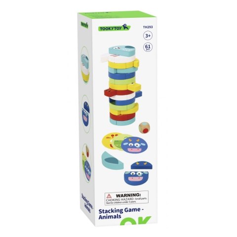 TOOKY TOY Gra Zręcznościowa Klocki Zwierzęta Certyfikat FSC TOOKY TOY Gra Zręcznościowa Klocki Zwierzęta Certyfikat FSC