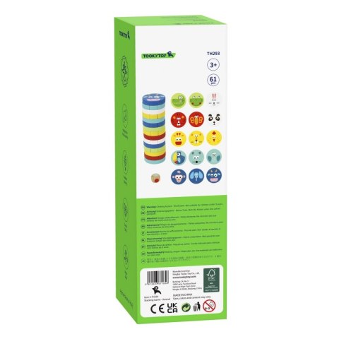 TOOKY TOY Gra Zręcznościowa Klocki Zwierzęta Certyfikat FSC TOOKY TOY Gra Zręcznościowa Klocki Zwierzęta Certyfikat FSC