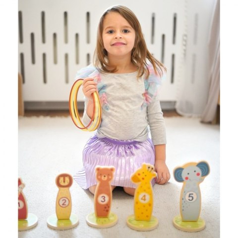 TOOKY TOY Rzut do Celu Drewniana Gra Zręcznościowa Obręcze 15 el. TOOKY TOY Rzut do Celu Drewniana Gra Zręcznościowa Obręcze 15 el.