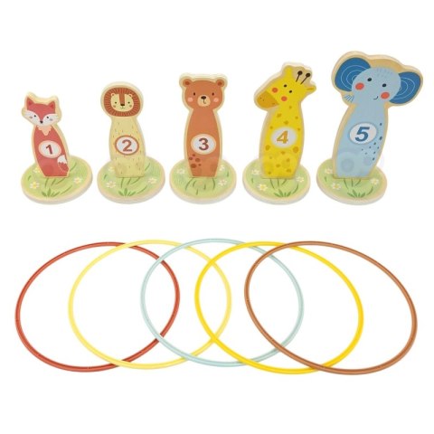 TOOKY TOY Rzut do Celu Drewniana Gra Zręcznościowa Obręcze 15 el. TOOKY TOY Rzut do Celu Drewniana Gra Zręcznościowa Obręcze 15 el.