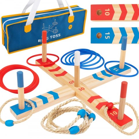 Tooky Toy Drewniana Gra Fun Serso Zręcznościowa Ring Cross Tooky Toy Drewniana Gra Fun Serso Zręcznościowa Ring Cross