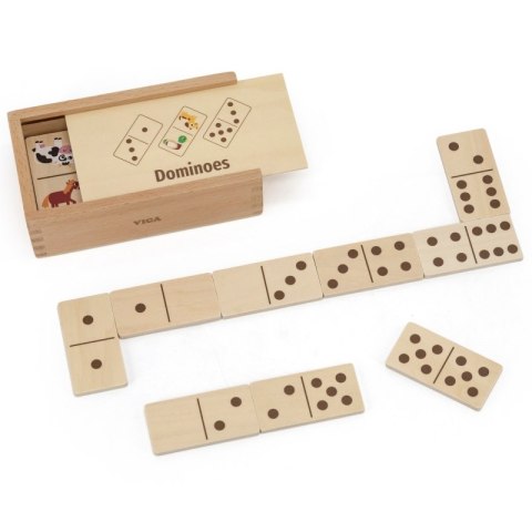 VIGA Drewniane Domino 2w1 Zwierzęta i Liczby VIGA Drewniane Domino 2w1 Zwierzęta i Liczby