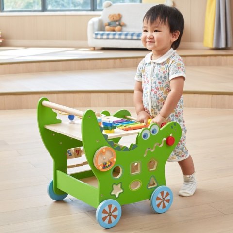 VIGA Drewniany Pchacz Edukacyjny Krokodylek 12w1 VIGA Drewniany Pchacz Edukacyjny Krokodylek 12w1