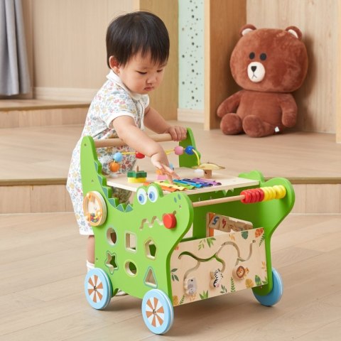 VIGA Drewniany Pchacz Edukacyjny Krokodylek 12w1 VIGA Drewniany Pchacz Edukacyjny Krokodylek 12w1