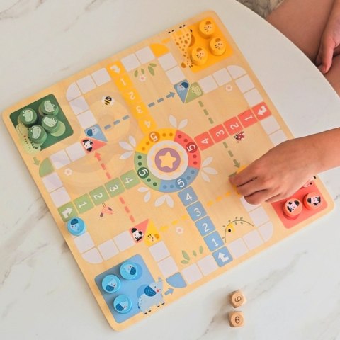 WOOPIE GREEN Gry Planszowe Logiczne 2w1 Ludo Chińczyk + Uwolnij Zwierzątka WOOPIE GREEN Gry Planszowe Logiczne 2w1 Ludo Chińczyk + Uwolnij Zwierzątka