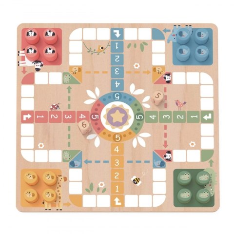 WOOPIE GREEN Gry Planszowe Logiczne 2w1 Ludo Chińczyk + Uwolnij Zwierzątka WOOPIE GREEN Gry Planszowe Logiczne 2w1 Ludo Chińczyk + Uwolnij Zwierzątka
