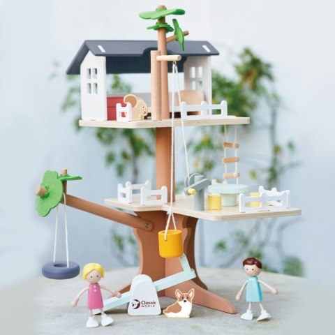 CLASSIC WORLD Drewniany Domek na Drzewie dla Lalek 31 el. CLASSIC WORLD Drewniany Domek na Drzewie dla Lalek 31 el.