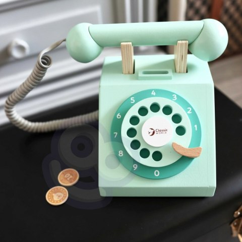 CLASSIC WORLD Klasyczny Drewniany Telefon dla Dzieci 4 el. CLASSIC WORLD Klasyczny Drewniany Telefon dla Dzieci 4 el.