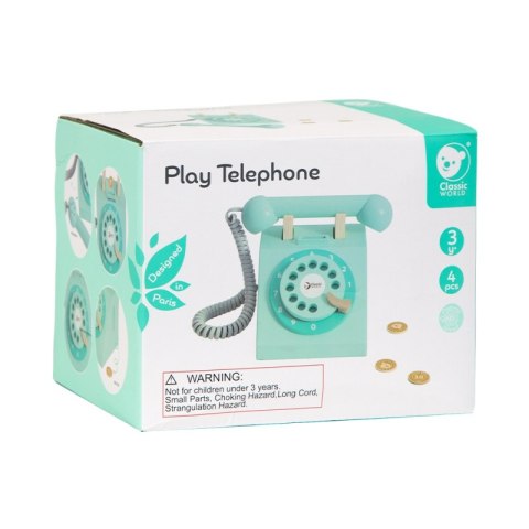 CLASSIC WORLD Klasyczny Drewniany Telefon dla Dzieci 4 el. CLASSIC WORLD Klasyczny Drewniany Telefon dla Dzieci 4 el.