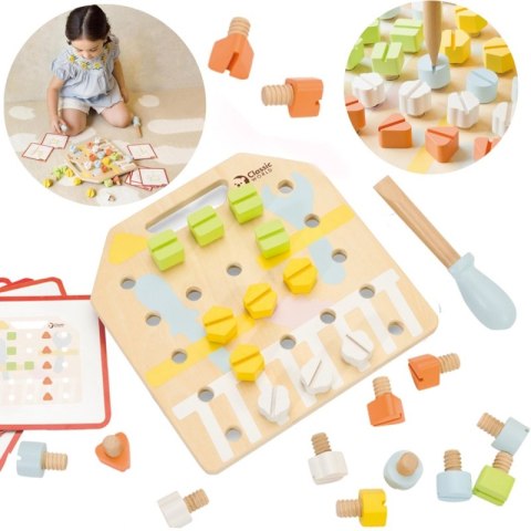 CLASSIC WORLD Wooden Manipulative Board Logic Puzzle CLASSIC WORLD Wooden Manipulative Board Logic Puzzle