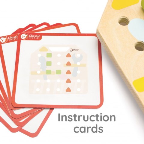 CLASSIC WORLD Wooden Manipulative Board Logic Puzzle CLASSIC WORLD Wooden Manipulative Board Logic Puzzle