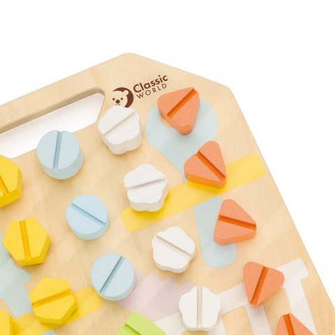 CLASSIC WORLD Wooden Manipulative Board Logic Puzzle CLASSIC WORLD Wooden Manipulative Board Logic Puzzle