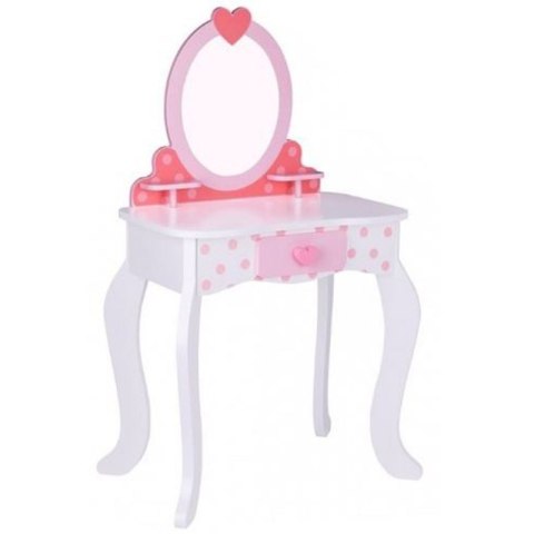 TOOKY TOY Drewniana Toaletka Różowa z Krzesełkiem TOOKY TOY Drewniana Toaletka Różowa z Krzesełkiem