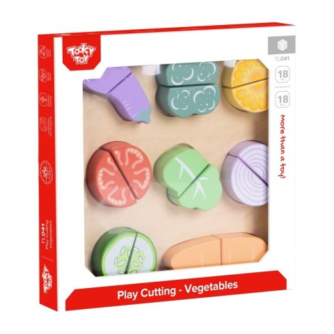 TOOKY TOY Drewniane Warzywa Deska Do Krojenia 20 el. TOOKY TOY Drewniane Warzywa Deska Do Krojenia 20 el.