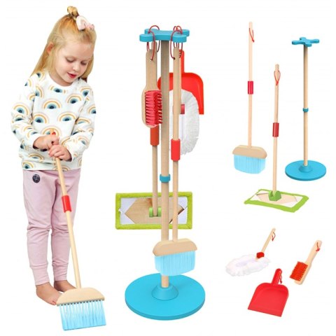 TOOKY TOY Drewniany Zestaw do Sprzątania dla Dzieci 6 el. TOOKY TOY Drewniany Zestaw do Sprzątania dla Dzieci 6 el.