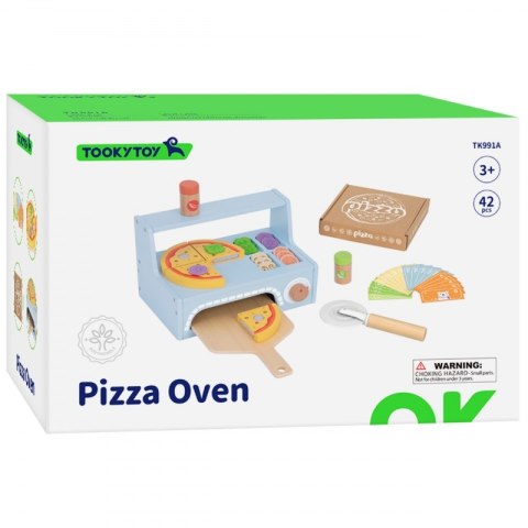 TOOKY TOY Pizzeria Drewniany Piec do Pizzy Akcesoria TOOKY TOY Pizzeria Drewniany Piec do Pizzy Akcesoria