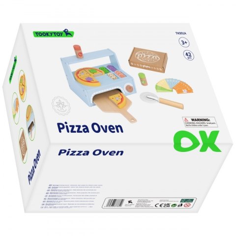 TOOKY TOY Pizzeria Drewniany Piec do Pizzy Akcesoria TOOKY TOY Pizzeria Drewniany Piec do Pizzy Akcesoria