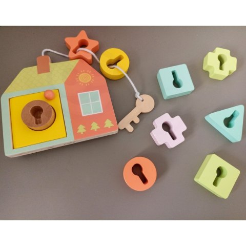 CLASSIC WORLD Drewniana Przeplatanka Klocki do Nawlekania Klucze i Drzwi MONTESSORI 11 el. CLASSIC WORLD Drewniana Przeplatanka Klocki do Nawlekania Klucze i Drzwi MONTESSORI 11 el.