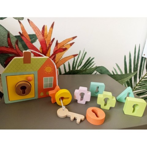 CLASSIC WORLD Drewniana Przeplatanka Klocki do Nawlekania Klucze i Drzwi MONTESSORI 11 el. CLASSIC WORLD Drewniana Przeplatanka Klocki do Nawlekania Klucze i Drzwi MONTESSORI 11 el.
