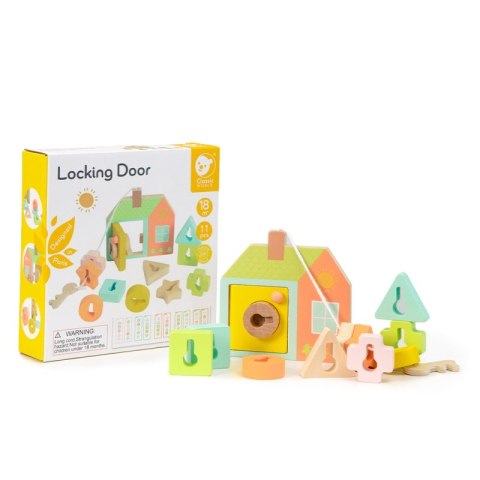 CLASSIC WORLD Drewniana Przeplatanka Klocki do Nawlekania Klucze i Drzwi MONTESSORI 11 el. CLASSIC WORLD Drewniana Przeplatanka Klocki do Nawlekania Klucze i Drzwi MONTESSORI 11 el.